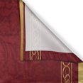 thumbnail image 3 of Ambesonne Maroon Kitchen Curtains, Baroque Style Swirls Frames, 55"x45", Maroon Mustard, 3 of 3