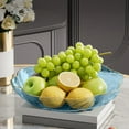 thumbnail image 2 of VQPeo Plastic Fruit Bowl, Flower Shape Fruit Basket Holder, Kitchen Counter Storage for Food Vegetable and Fruit(Blue), 2 of 5