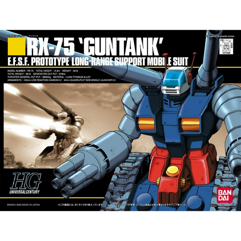 HGガンプラセット RX-75 GUNTANK 他 Gundam RX-75 Guntank HG 1:144 Model Kit - Walmart.com