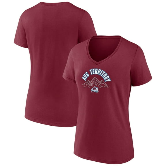 Women's Burgundy Colorado Avalanche Active Edge V-Neck T-Shirt