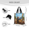 thumbnail image 3 of Disketp Snowy Mountain Photography Bear Bolsa Tote de Lona para Mujer, Bolso de Hombro y Cruzado con Cierre de Cremallera, 3 of 7