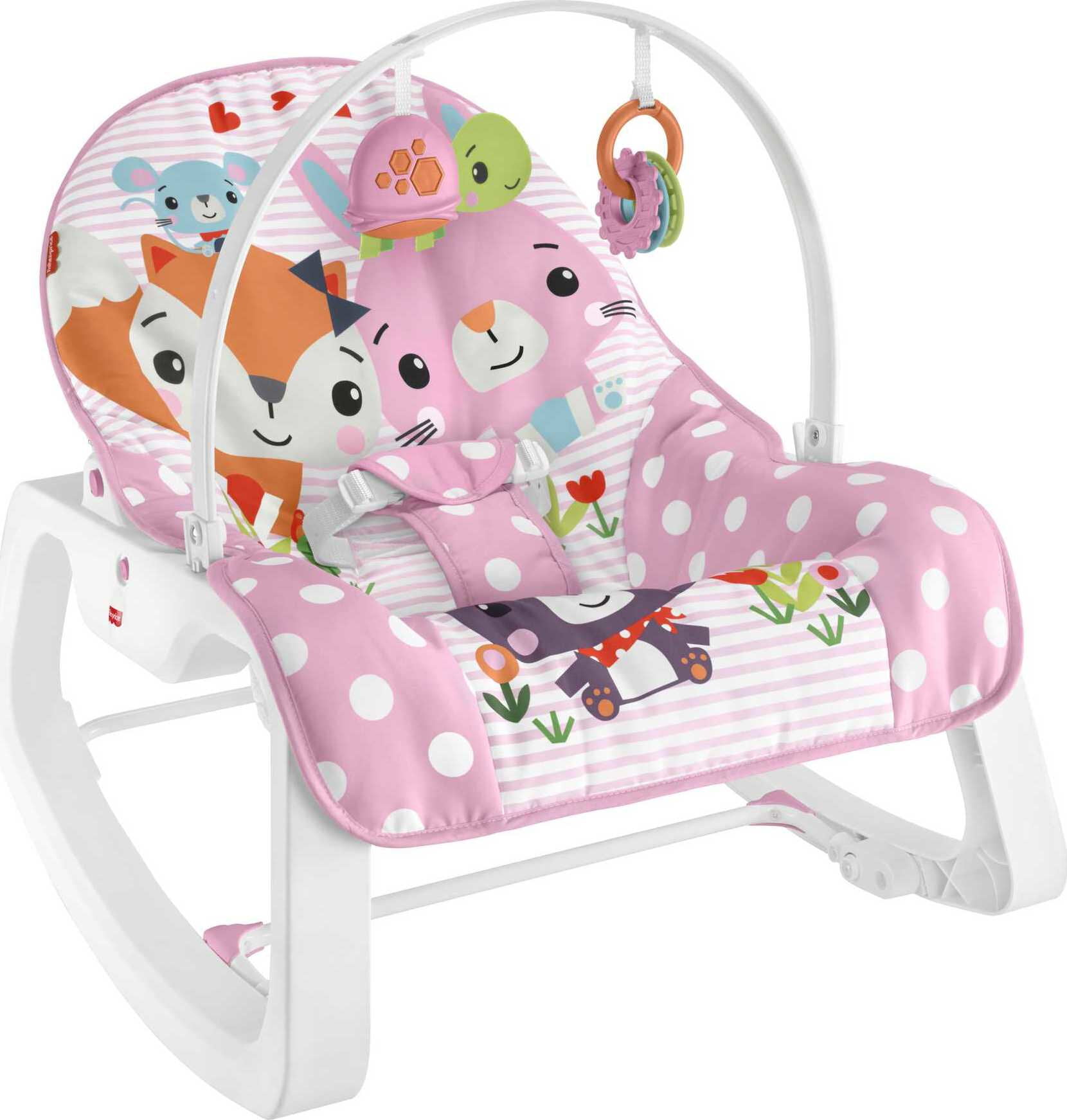 Automatic Bouncer Soothing Portable Swing Cradle with Music Girls Calming Vibration-Electric Baby Rocking Chair Seat for Boys Baby Swing Infant Toddler Rocker Shipping from USA, Multicolour 
