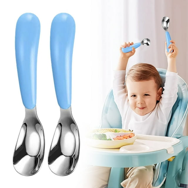 Yuanbao Spoon (1/2Pc) Baby 316L Stainless Learning To Eat Independently Spoon Baby Feeding Special Children'S Tableware For Home Use,2X Yuanbao Spoon Clearance