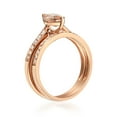 thumbnail image 2 of Gin & Grace 14KT RG Genuine Morganite and Diamond Accent Ring., 2 of 6