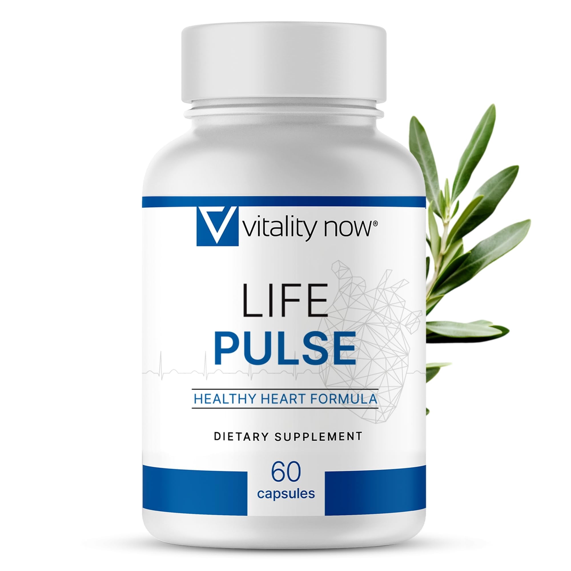 Vitality Now Life Pulse Natural Heart Health Supplement – 7 Power Ingredients for Blood Pressure & Cardiovascular Support – Non-GMO Formula for Men & Women – Made by Former NASA Scientist (Pack of 1)