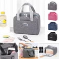 thumbnail image 2 of Portable Lunch Bag For OL Women Thermal Insulated Lunch Box Tote Cooler Handbag Waterproof Bento Pouch Office Food Shoulder Bag, 2 of 7