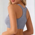 thumbnail image 5 of High Support Sports Bra With Removable Padding Yoga Tank Top For Running Training Non Comfort, S, Light Gray, 5 of 6