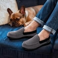 thumbnail image 2 of EverFoams Men's Comfort Memory Foam Moccasin Slippers Breathable Terry Cloth House Shoes with Anti-Skid Rubber Sole, 2 of 8