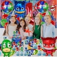 thumbnail image 6 of Pj Masks Balloons Party Supplies 1st Decor Tableware Birthday Cake Topper Decorations Banner Backdrop, 6 of 7