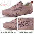 thumbnail image 3 of Men's Casual Outdoor Sneakers Breathable Comfort Waterproof for Hiking Mesh Non-Slip Summer Lightweight Classic Shoes Pink 6 US, 3 of 7