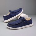 thumbnail image 2 of Men's Canvas Slip-On Loafers Breathable Lightweight Casual Shoes Comfortable, 2 of 4