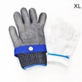 thumbnail image 1 of Cut-Resistant Safety Gloves, Full Finger Anti-Cut Stainless Steel Wire Mesh Gloves for Kitchen, Slaughtering & High-Risk Tasks, A9 Grade Pure Steel Protection, One Size, 1 of 8