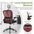 thumbnail image 7 of PayLessHere Home Office Chair，Lumbar Support & Flip-up Armrest for Mesh Swivel Backrest Chair,Red, 7 of 7