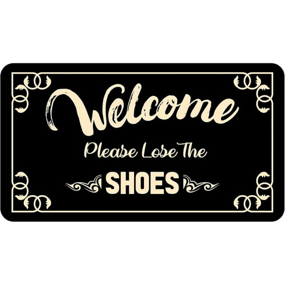 Welcome Please Lose The Shoes Mats for Front Door Entry Front Porch Doormat Non-Slip Carpet Rugs Floor Mat Decorative for Home Bathroom Kitchen Indoor 18x30 Inch