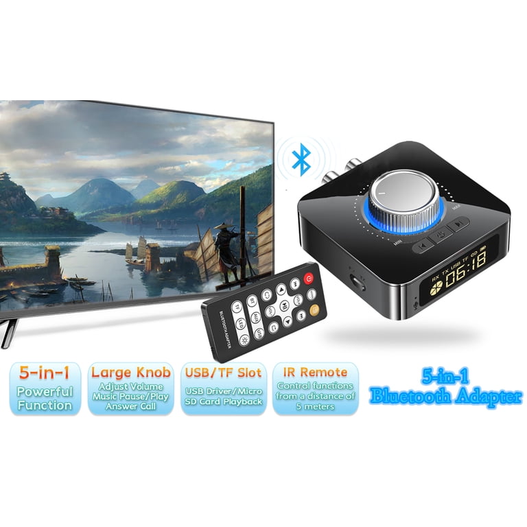 MUSICOZY Bluetooth Audio Transmitter Receiver, 5-in-1 Adapter for