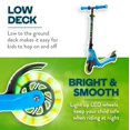 thumbnail image 3 of Flybar Aero Micro Kick Scooter for Boys & Girls, Pro Design with 2 Electric LED Wheels, Adjustable Handles, Blue, 3 of 6