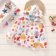 thumbnail image 5 of Godderr Kids Baby Toddler Girls Rain Jacket Zipper Full Print Hooded 3M-6Y Waterproof Windbreaker Pink Outerwear Jackets, 5 of 5