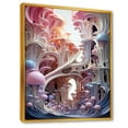 thumbnail image 2 of Designart "Pastel Surrealism In The Cityscape" Surrealism Floater Framed Wall Art Living Room, 2 of 5