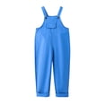 thumbnail image 2 of KAUOD Girls Overalls Straight Leg Preppy Trendy Loose Harem Dungarees Pants School 𝗨niforms Spring Casual Cute Jumpsuit, 2 of 7