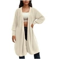thumbnail image 1 of AherBiu Cardigans Longs pour Femmes Tendance Automne Ouvert devant Pull Tricoté Épais Décontracté Ample Ajusté, 1 of 6