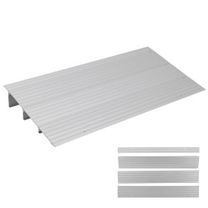 Threshold Ramps for Doorways, Door Threshold Ramp 4" Rise, Aluminum Entry Threshold Ramp for Doorways, Weight Capacity 700 LB