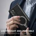 thumbnail image 6 of for Samsung Galaxy Note 20 Ultra Case with Stand, Magnetic Rugged Military Grade Shockproof Portective Case Compatible with MagSafe Wireless Charger&Magnetic Car Mount Holder, Black, 6 of 10