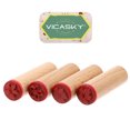 thumbnail image 3 of FRCOLOR 4 Pcs Wood Stamps Vintage Style Flower Pattern Seals for Diary Planner Decoration, 3 of 5