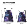 thumbnail image 2 of Saiise Feathered Wolf Pattern Sports Drawstring Backpack - String Swim Gym Bag with Wet Proof Pocket for Women&Men-Medium, 2 of 6