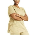 thumbnail image 5 of Pxxlle Scrubs for Women Set Loose Short Sleeve V Neck Scrub and Pants Solid Color Medical Nursing Workwear Beige M, 5 of 5