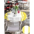thumbnail image 4 of Outdoor Tablecloth with Umbrella Hole & Zipper, Yellow Striped Round Tablecloth 60 Inch, Stripes Farmhouse Modern Patio Table Cover Waterproof Table Cloth for Picnic/Party, 4 of 7