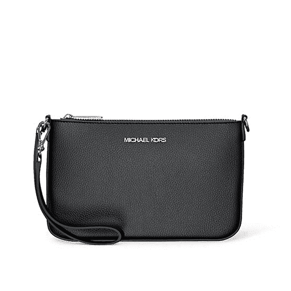 Michael Kors Cartera de Mano Convertible Pequeña Piel Granulada para Mujer Jet Set (Negra) 35S5STVW5L-001