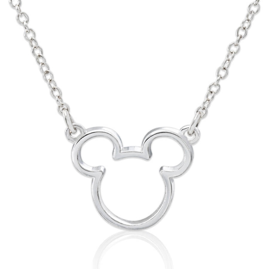 Disney Sterling Silver Mickey Mouse Necklace with Chain