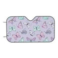 thumbnail image 4 of Uemuo Purple Butterfly Pattern Accordion Car Windshield Sun Shade, Foldable Reflective Sun Visor for Car, Reflector Windshield Sunshade-Small, 4 of 7