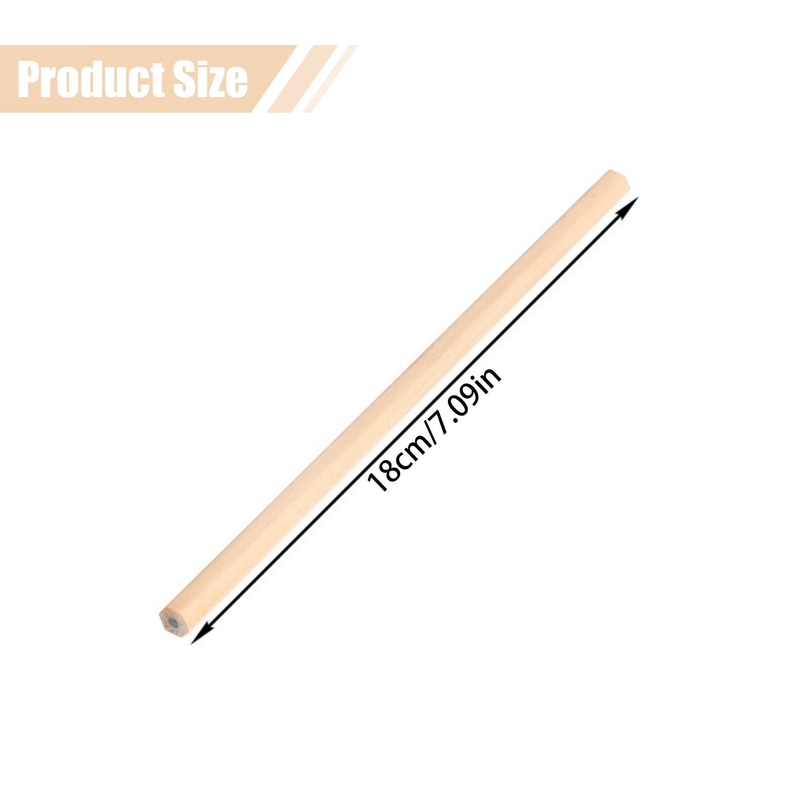 Natural Wood Drawing Pencils Wooden Unsharpened for Art Sketching