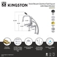 thumbnail image 4 of Kingston Brass AE8400DX Concord Three-Handle 2-Hole Deck-Mount Clawfoot Tub Faucet with Hand Shower in Matte Black, 4 of 5