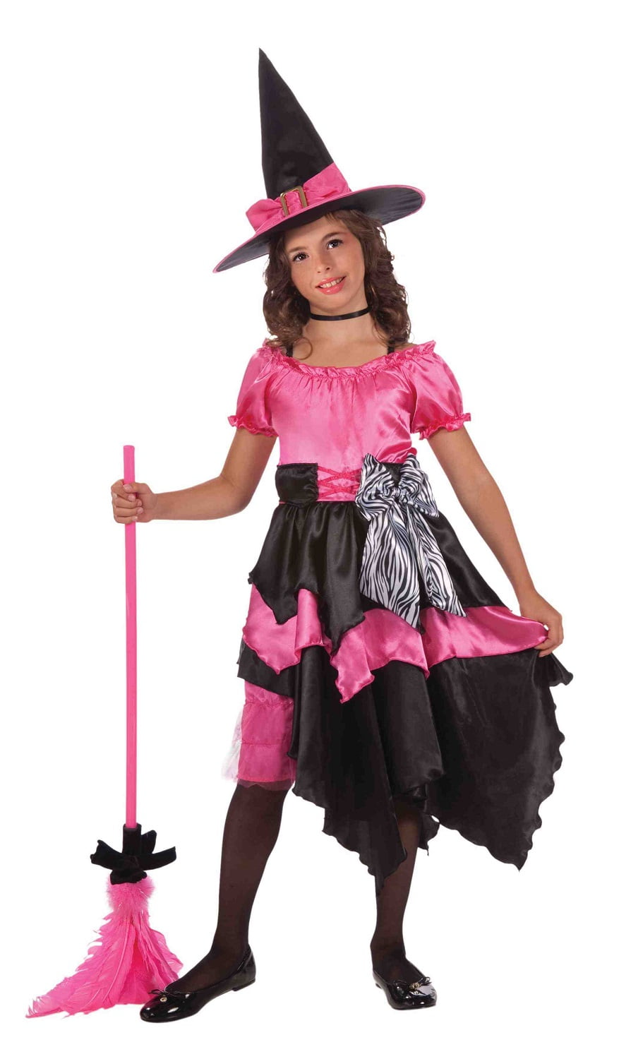 pink and black witch costume