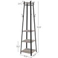 thumbnail image 2 of VASAGLE ALINRU Coat Rack with 3 Shelves Stand with Hooks for Scarves Bags and Umbrellas, 2 of 8
