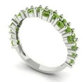 thumbnail image 2 of 0.98 ctw Wedding Band for Women - 14K White Gold Natural Peridot Stackable Eternity Ring, 2 of 6