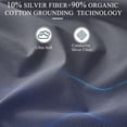 thumbnail image 3 of Grounding Sheets for Bed Earth Grounded Sheet Pad 10% Silver Fiber+90% Organic Cotton, for Queen, King and All Mattress Sizes, with Outlet Tester & Cord 110"*24" (Gray), 3 of 8