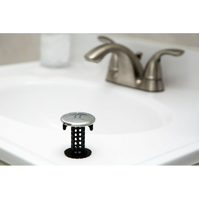 SinkShroom Chrome & Nickel Drain Protector Hair Catcher for Bathroom Sink  Drains 