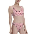 thumbnail image 4 of High Waisted Bikini Sets For Women, Tower Flower Swimsuits Tummy Control, Two Pieces Bathing Suit, 4 of 8