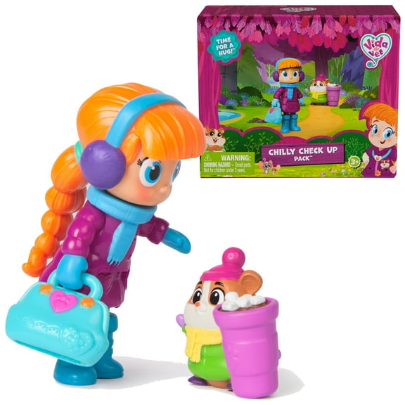 Vida the Vet, Chilly Check Up Pack with Vida & Popcorn Figures & Accessory for Kids 3 