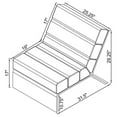 thumbnail image 3 of Pemberly Row Fabric Upholstered Accent Chair with Clear Acrylic Frame Black, 3 of 11