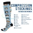 thumbnail image 2 of FORMRS Womens Knee High Socks Casual Long Thick Travel Daily Wear, 1 Pair, Vibrant Cute Cat, 2 of 6