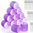thumbnail image 2 of Large Hair Rollers Set - 24 Pieces with 12 Jumbo Rollers and 12 Clips for Long Thick Hair Volume (Black), 2 of 11