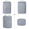 thumbnail image 6 of MINKUROW Makeup bag Cosmetic bag Travel Toiletry bag Hanging travel essentials for women,men (Grey), 6 of 7