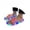 Black, variant on Light Up Slippers For Women's & Adults Motion Sensor LED Slides With Cartoon Eyes, Non- Sole, Indoor Outdoor Use, Pink Comfort Sandals For Women Men(Pink/6.5)
