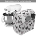 thumbnail image 2 of Rooster Stand Mixer Cover, Rhythmic Cockerel Chicken Poultry Farm Animals on Plain Backdrop, Kitchen Appliance Organizer Bag Cover with Pockets, 5 Quarts, Charcoal Grey Pale Mauve, by Ambesonne, 2 of 4