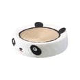 thumbnail image 3 of Tablero rascador para gatos, cuenco, salón para rascar, cama para dormir, almohadilla para rascar, cama para gatos de interior (15,35 pulgadas de diám Panda, 3 of 8