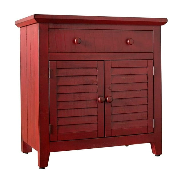 Bowery Hill 2 Portes Accent Poitrine en Rouge